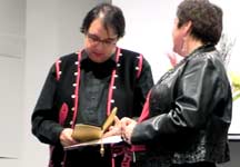 Mark Solomon presented with an Eagle Feather